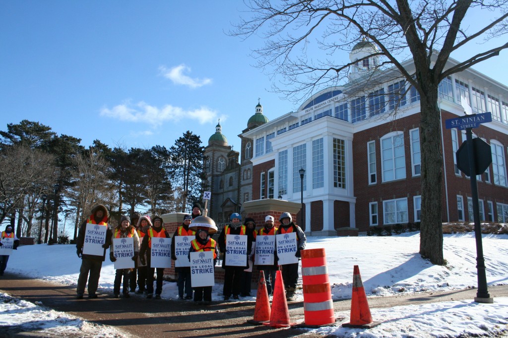 StFX faculty on day 1 of strike