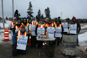 StFX AUT members on legal strike